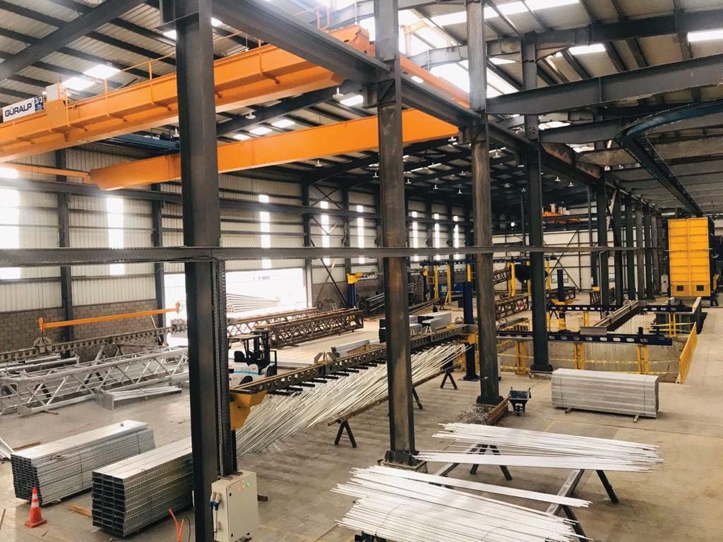 Inside the towers and steel fabrication factory