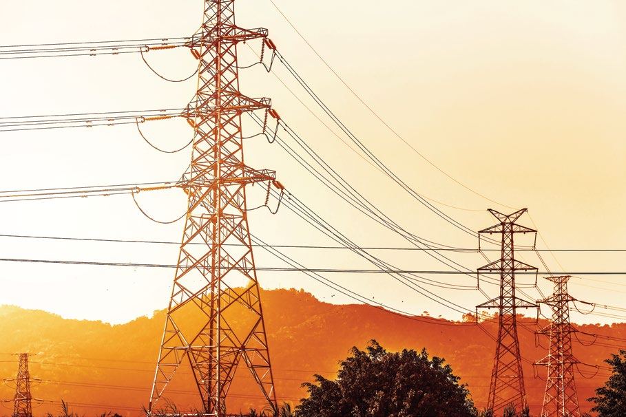 High voltage transmission towers